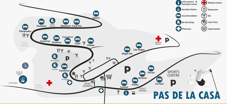 Pas de la Casa resort Map